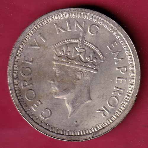 British India 1945 Bombay Mint George Vi One Rupee –@HUB1705