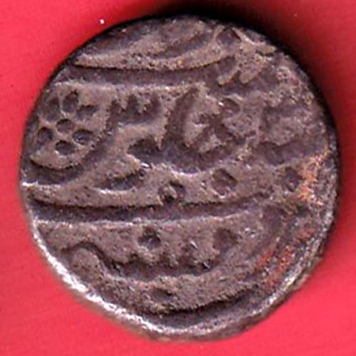 Mughals ry3 Muhmadshah Mumbai Mint One Rupee Silver Coin–@HUB5449