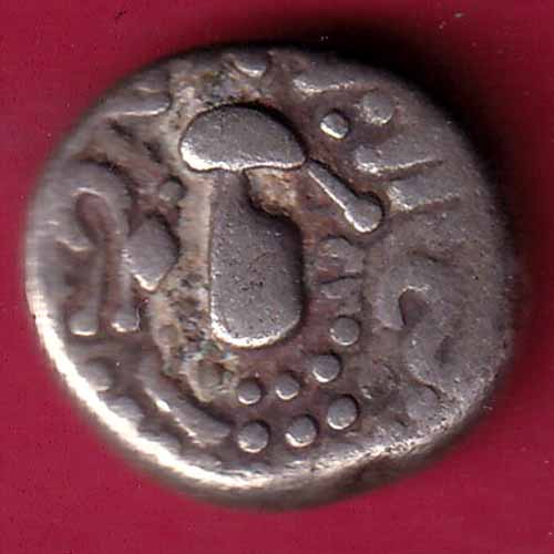ANCIENT INDIA GADHAYA DYNASTY KING PORTRAIT COIN - S1363