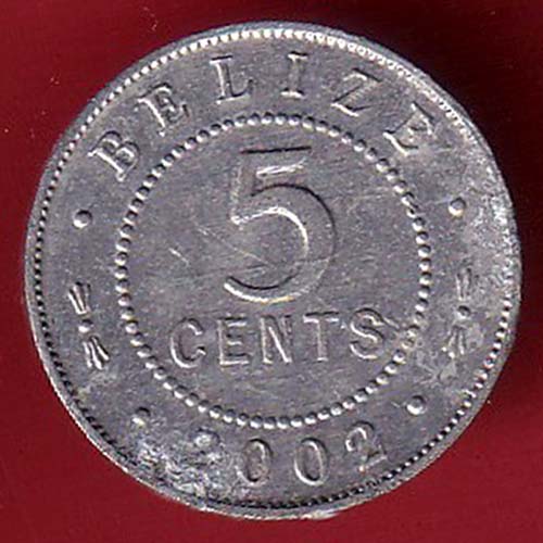 QUEEN ELIZABETH THE SECOND 2002 FIVE CENTS SILVER COIN  :- OO3504