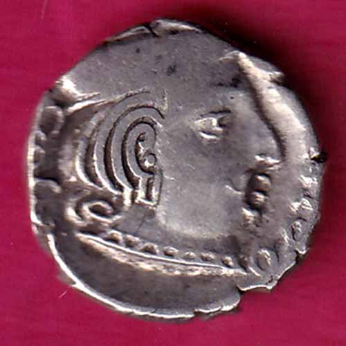 ANCIENT INDIA KSHATRAP DYNASTY KING PORTRAIT SILVER COIN– S803