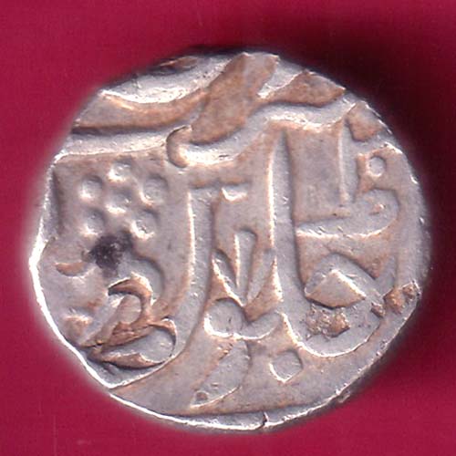 MARATHA CONF. Shah Alam II Vaphgaon mint One Rupee Silver coin–@HUB5738