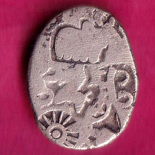 ANCIENT MUARYAN PERIOD MAGHAD DYNASTY SILVER PUNCHMARK RARE COIN:- OO1316