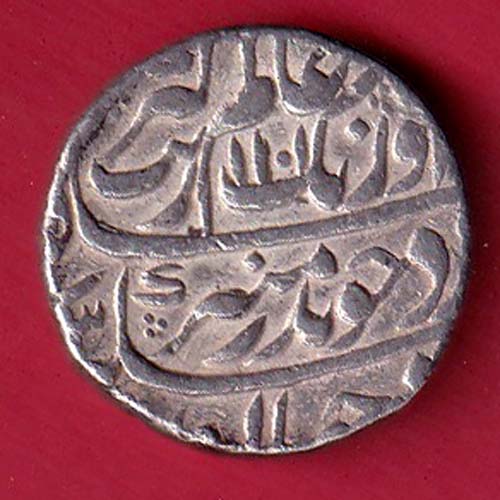 MUGHALS AURANGZEB NARNOL MINT ONE RUPEE BEAUTIFUL SILVER COIN–OO5354