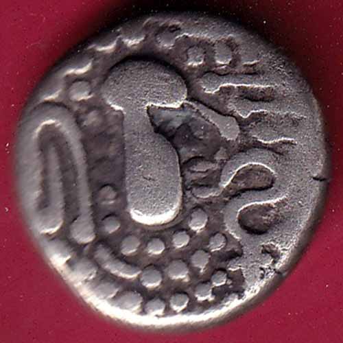 ANCIENT INDIA GADHAYA DYNASTY KING PORTRAIT COIN - S1643