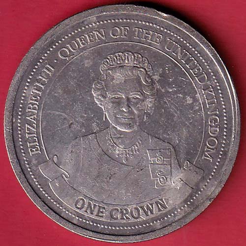 ELIZABETH II QUEEN OF GIBRALTAR 2014 ONE CROWN:- OO3369