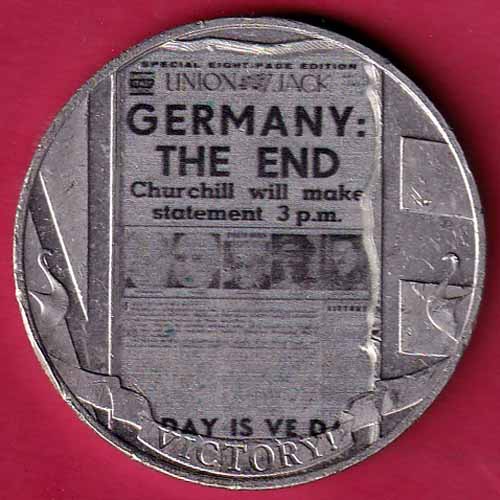 ELIZABETH II DEI-GRA REGINA. GIBRALTAR 2020 GERMANY THE END ONE CROWN -VA254