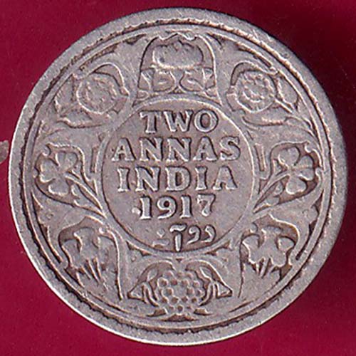 British India 1917 George v Emperor Two Annas-@HUB2005