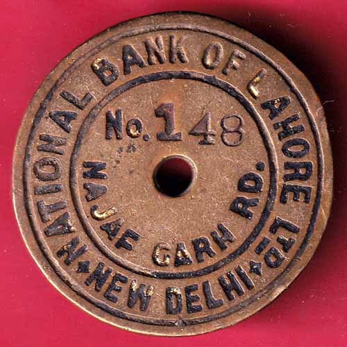 Bank Token :- National Bank of Lahore Limited New Delhi Najaf Garh Road No. 148  - S1341