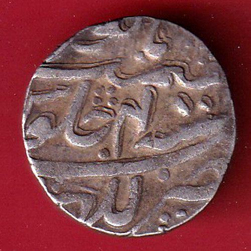 mughals SHAHALAM lucknow mint one rupee beautiful silver coin– oo5140