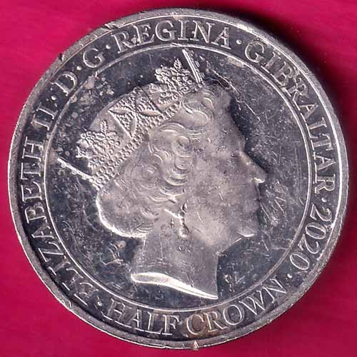 Gibraltar 2020 Elizabeth II D.G.REGINA HALF CROWN RARE COIN :- OO948