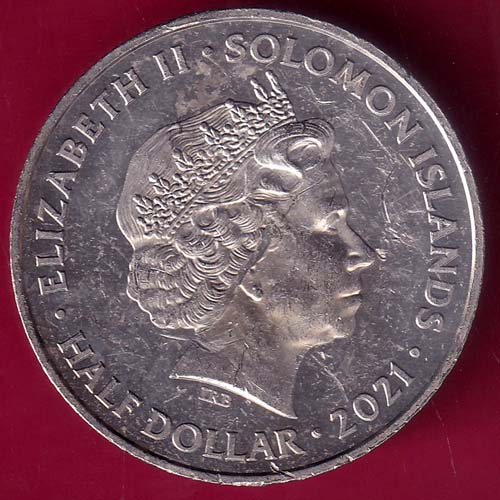 ELIZABETH II SOLOMON ISLANDS 2021 HALF DOLLAR “K” A TIME FOR GREATNESS–@HUB3963