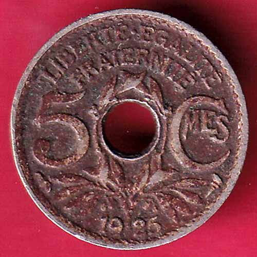 Liberte Egalite Fraternite 1925 5 Cmes (RF):- S2420
