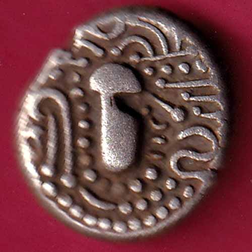 ANCIENT INDIA GADHAYA DYNASTY KING PORTRAIT COIN  – S920