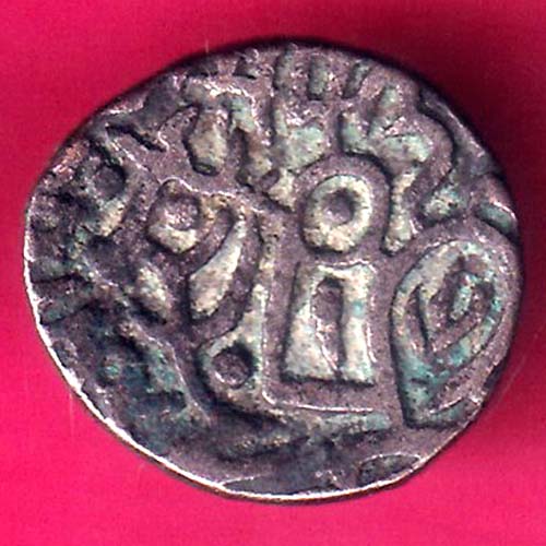 DELHI SULTAN SAMANT DEVA HORSE MAN & BULL TYPE RARE BILLON COIN :- OO1397
