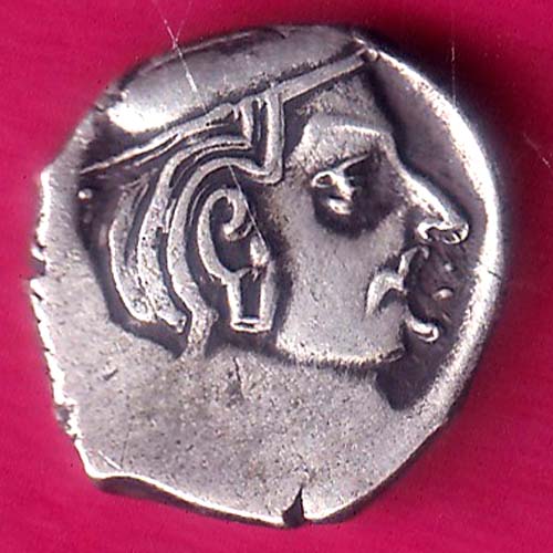 ANCIENT INDIA KSHATRAP DYNASTY KINGS PORTRAIT RARE SILVER COIN –@HUB3384