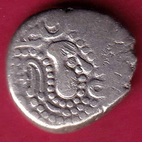 ANCIENT INDIA GADHAYA DYNASTY KING PORTRAIT COIN–@HUB2217