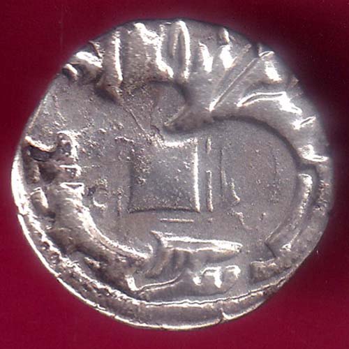 Hindushahia, kabul n gandhara silver drachma horseman n bill type coin–@HUB2932