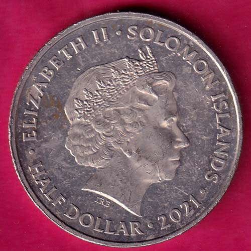 ELIZABETH II SOLOMON ISLANDS 2021 HALF DOLLAR “K” A TIME FOR GREATNESS –@HUB4183
