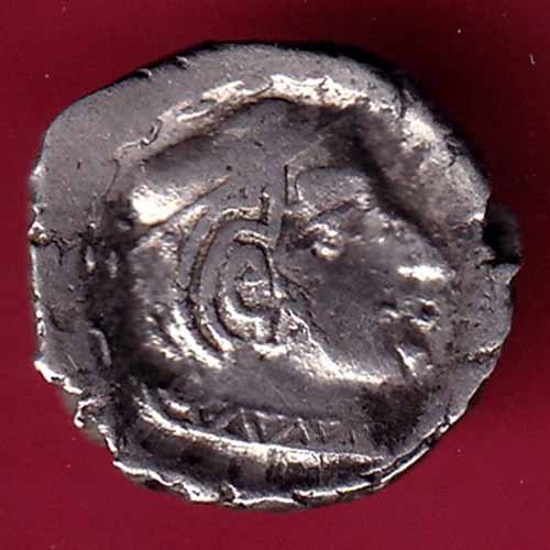 ANCIENT INDIA KSHATRAP DYNASTY KING PORTRAIT SILVER COIN - S1429
