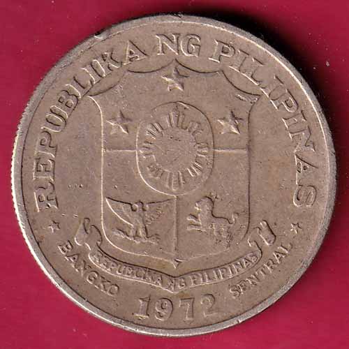 Philippines 1 Piso 1972 Head of José Rizal facing left   Weight - 14.26 mm–VA62