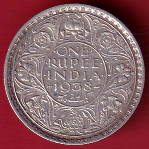 British India Crowned head of King George VI facing left 1 Rupee Bombay Mint 
