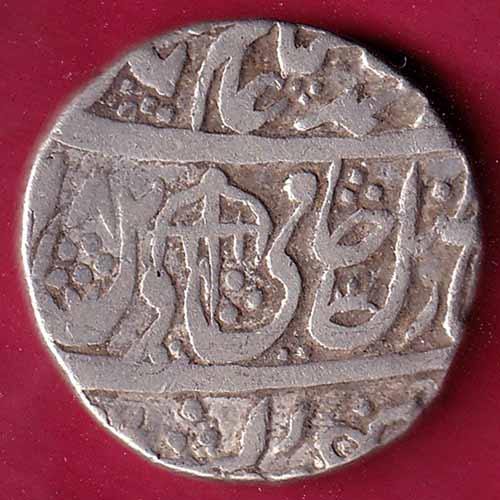 Rohilakhand ,Qasba panipat,Ino shahalam-ii SWASTIKA & UMBRELLA silver rupee–@HUB2075
