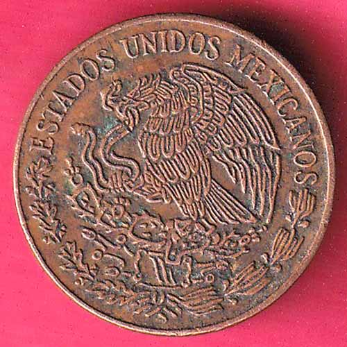 World Coin Mexico 5 Centavos 1974 –@HUB2333