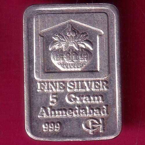 SILVER BAR Weight – 5.01 gm: Fine Silver Ahmedabad 