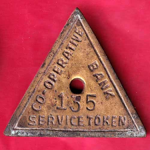 Co-Operative Bank Service Token 135 – S1946