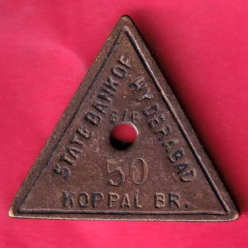 Bank Token :- State Bank Of Hyderabad Koppal Branch 50 - S1594