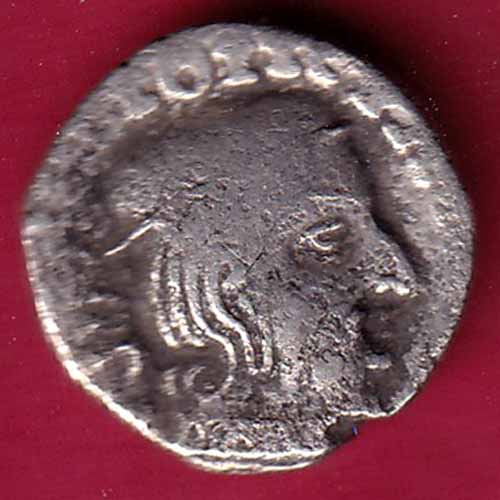 ANCIENT INDIA KSHATRAP DYNASTY KING PORTRAIT SILVER COIN - S1760