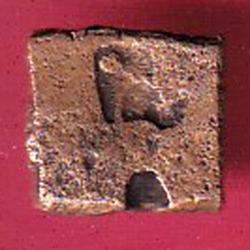 ancient cetral india copper punchmark ujjainy symbols on coin -OO2360