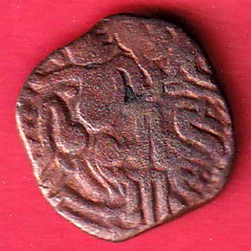 ANCIENT INDIA RAJA RAJ CHOLA CHOLA DYNASTY OCTOPUS MAN COIN :- OO3482