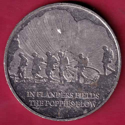 ELIZABETH II DEI-GRA REGINA. GIBRALTAR 2021 ONE CROWN IN FLANDERS FIELDS THE POPPIES BLOW :- S2570