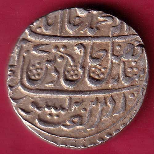 Maratha Conf. Ry 34 Shah Alam Saharanpur Mint One Rupee Rare Silver Coin :- S2214