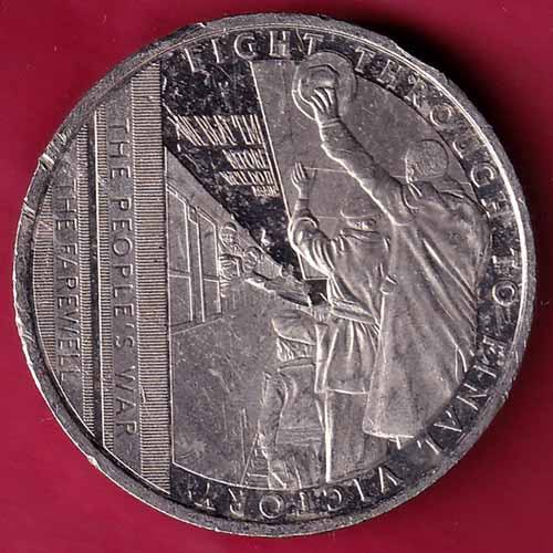 ELIZABETH II DEI-GRA REGINA. GIBRALTAR 2021 half crown fight through to final victory :- S2557