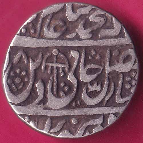 Rohilakhand ,Qasba panipat,Ino shahalam-ii SWASTIKA & UMBRELLA silver rupee –@HUB3994