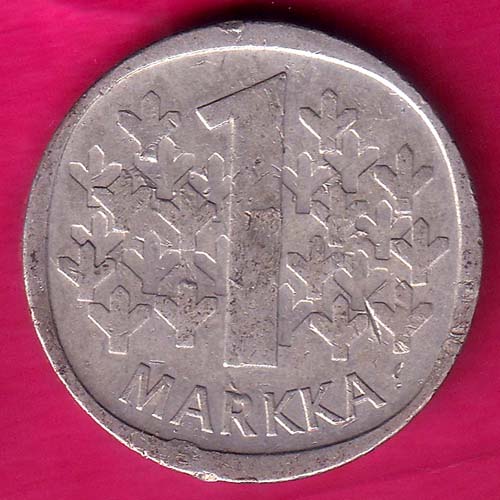 ONE MARKKA - 1966 - SUOMEN TASAVALTA :- OO1390