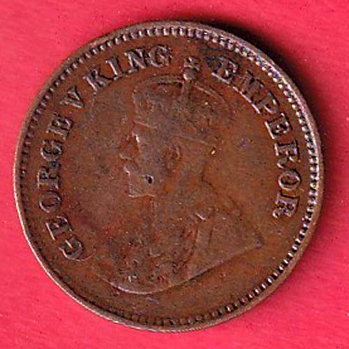 British India 1936 George V King Emperor Half Pice Coin –@HUB5987