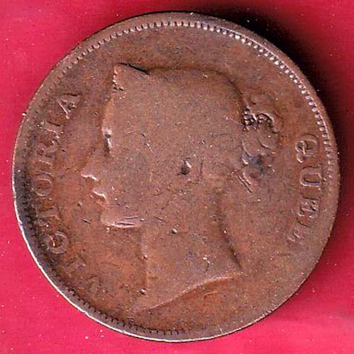 Victoria Queen East India Company 1845 One Cent - OO2231