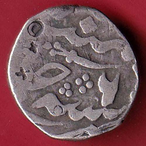 hyderabad state one rupee rare silver coin :- OO3045