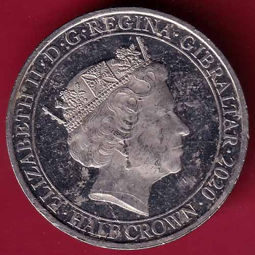 Elizabeth II D.G. Regina Gibraltar 2020 Half Crown Never Was So Much Owed By So Many To Sofew  :- S2155