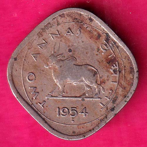GOVERNMENT OF INDIA 1954 TWO ANNAS :- OO2022