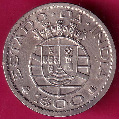 PORTUGUESE INDIA GOA 1 ESCUDO 1959 COIN@hub4889