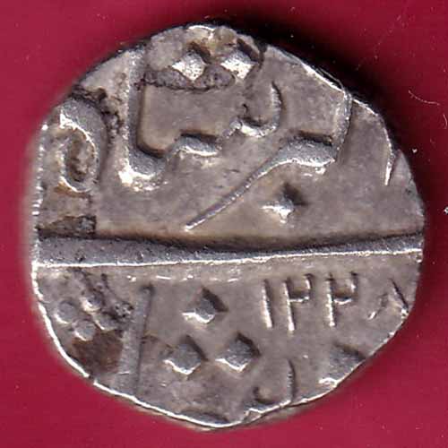 Baroda State Anand Rao AH 1228 / RY 8 Half Rupee Silver Coin - S2362